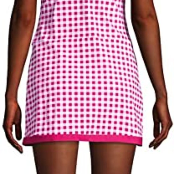 NWOT Lands' End Women's Tummy Control Padded Swim Dress One Piece 4 $85 4C234 - Picture 4 of 5